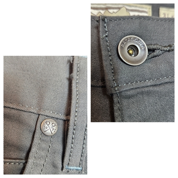 Patagonia Gray Performance Twill Pants Mens 31 x 32 Slim Straight Stretch - Picture 6 of 16